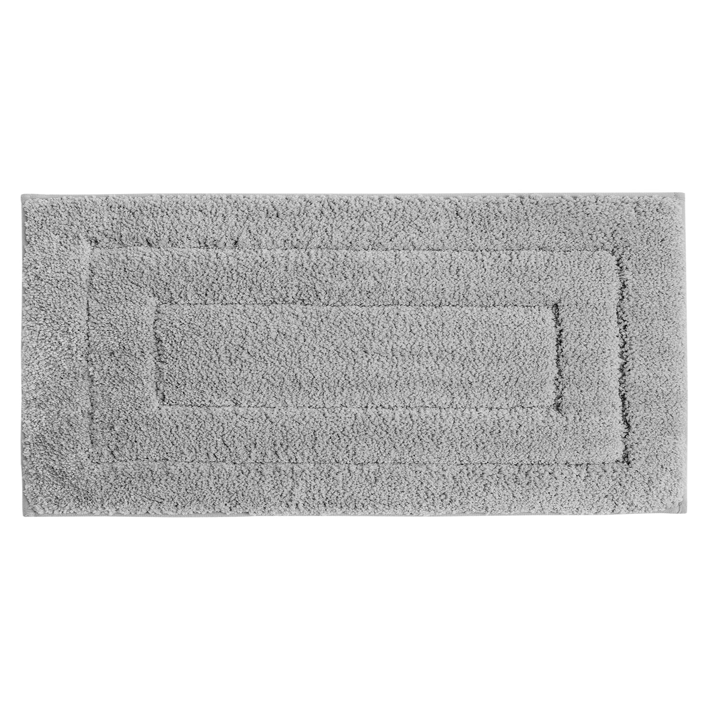 GRANNY SAYS Extra Large Bath Mat 60 x 120 cm, Grey Bath Rug for Bathroom Non-Slip, Microfiber Fluffy Shaggy Decorative Bathroom Foot Mat Super Absorbent, Machine-Washable Bath Mats and Rugs for Floor