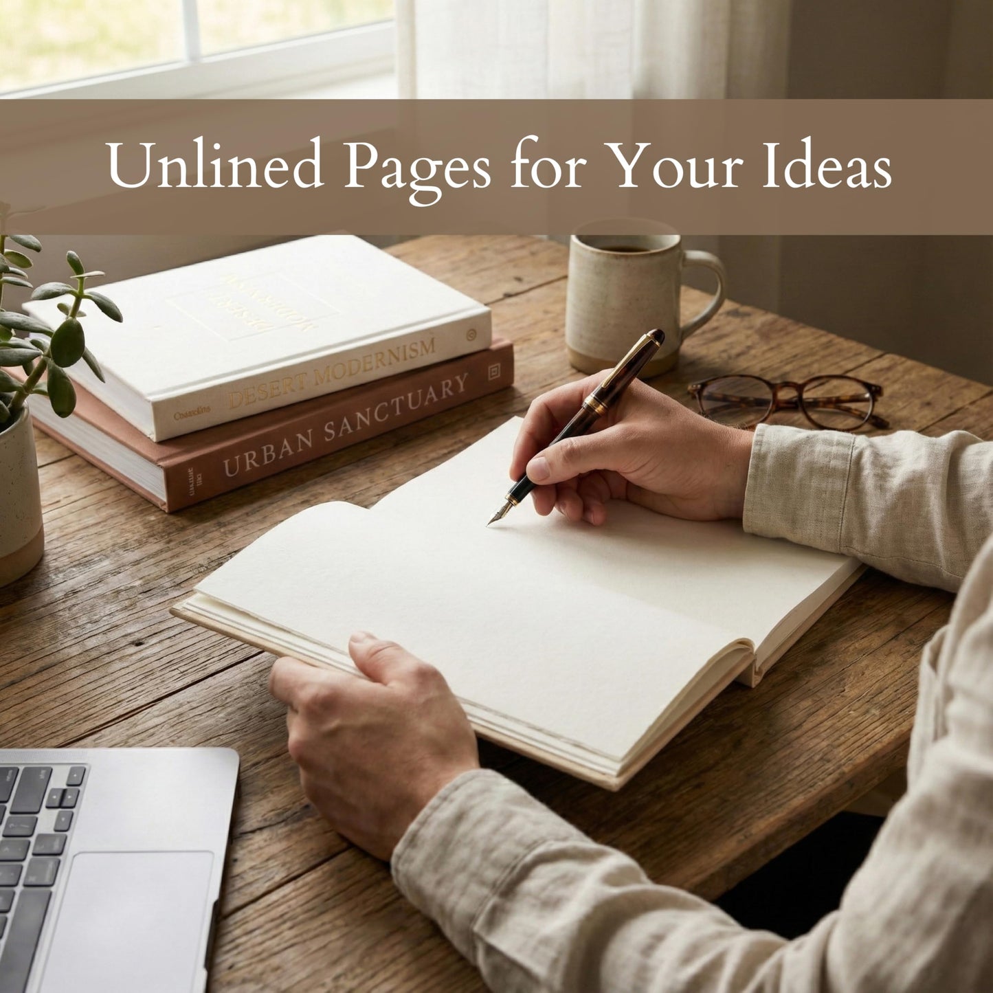 Ossedra Decorative Books for Home Decor - Set of 3 Real Linen Hardcover Books with Blank Pages - Modern Farmhouse Coffee Table Decor, Shelf & Entryway Styling Accent (Neutral Tones)