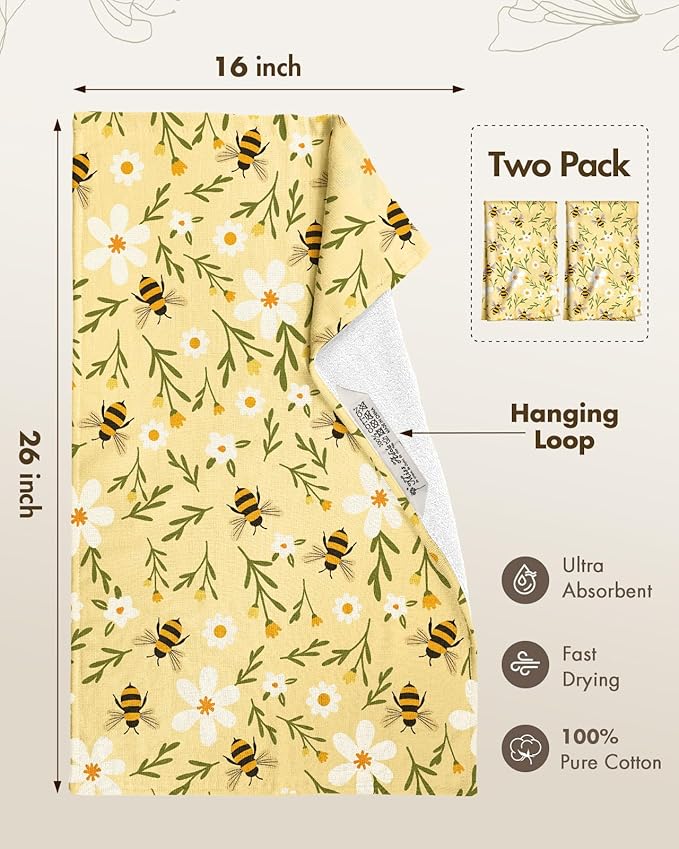 Cotton Kitchen Towels Set of 2