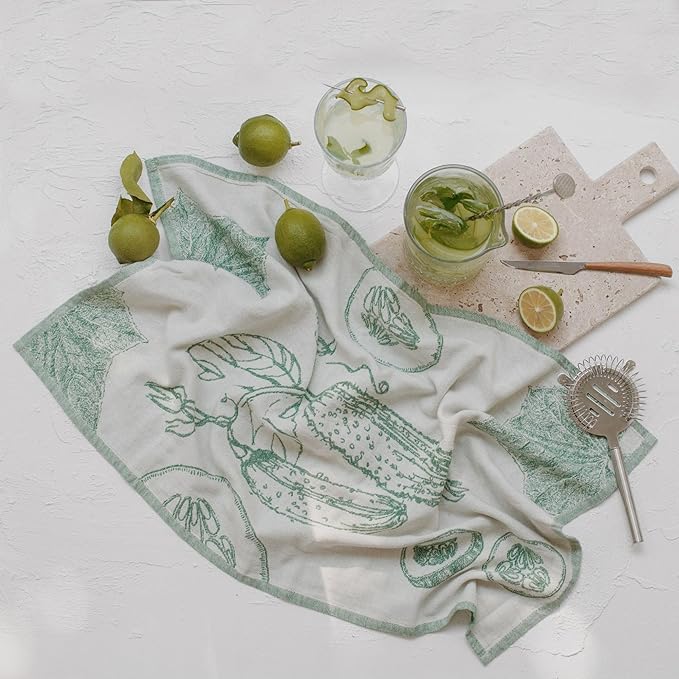 sea me at home Dish Towels for Kitchen, Jacquard Tea Towel Set, Stylish and
