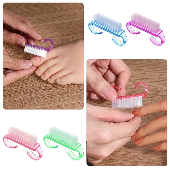 20 PCS Nail Brush for Cleaning Fingernails, Nylon Nail Cleaning Brush, Small