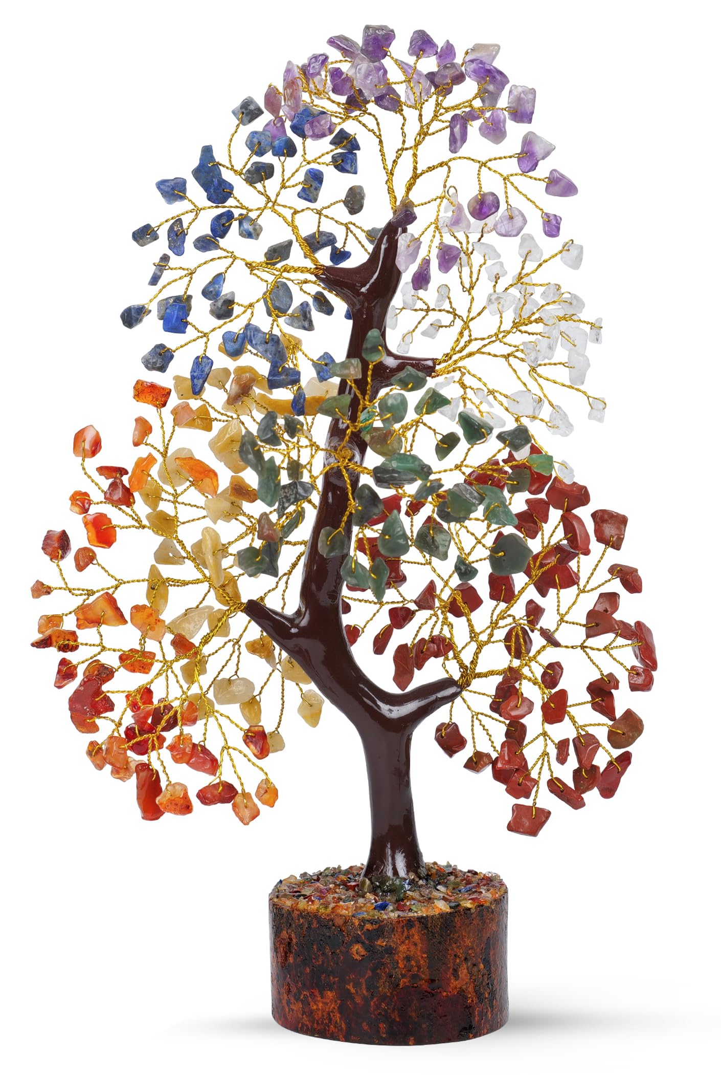 FASHIONZAADI Seven Chakra Tree of Life, Birthday Reiki Gifts for Women, Healing Crystal Gifts, Positive Energy Healing Crystals and Stones, Gemstone Healing 7 Crystal Tree