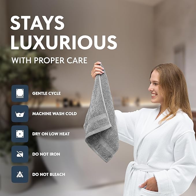 White Classic Luxury Dolphin Gray Hand Towels