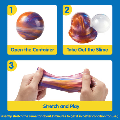 JOYIN Slime Party Favors, 36 Pack Galaxy Slime Ball - Stretchy, Non-Sticky, Mess-Free, Stress Relief, and Safe - Toys for Girls and Boys - Classroom Reward, Party Supplies