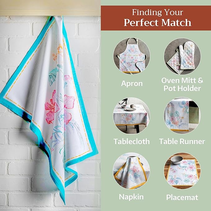 Maison d' Hermine Kitchen Towels Set of 3 100% Cotton 27.50" x 20" Reusable