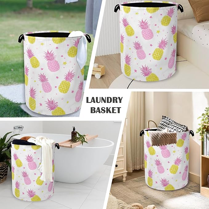 Pineapple Tropical Laundry Hamper, Dirty Clothes Laundry Basket