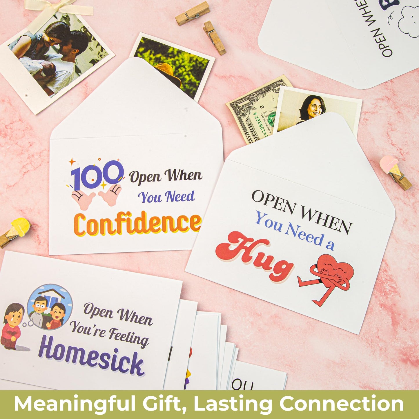 STOFINITY Open When Envelopes For College Student - Open When Letters College Survival Kit Gift Card Box 2025, Going Away To Colleges Gifts For Girls Daughter, Long Distance Gift Card Book Present