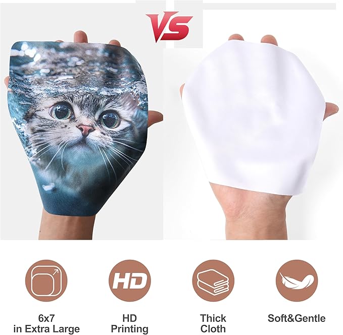 Anywind Microfiber Glasses Cleaner Cloth, Cute Cat Cleaning Clothes