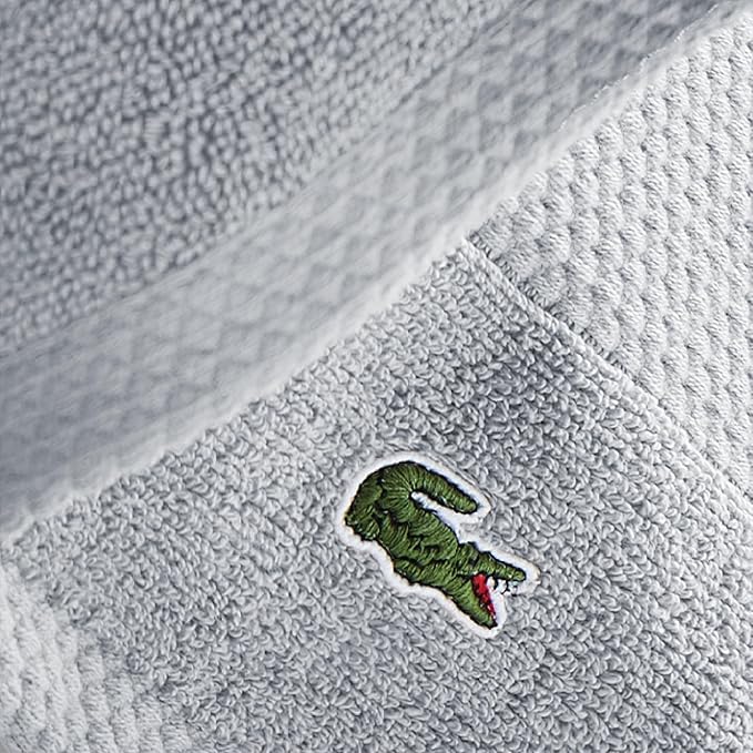 Lacoste Heritage Supima Cotton 6-Piece Towel Set, 2 Bath Towels, 2 Hand Towels