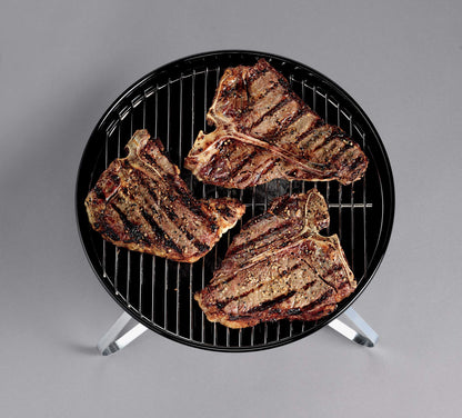 Weber Smokey Joe Charcoal Barbecue/Portable Design, Porcelain-Enamelled Lid & Bowl, 37 cm Cooking Surface, Black