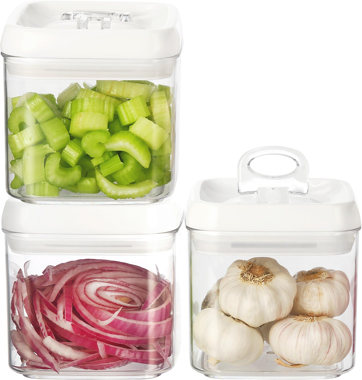 Felli Flip Tite Food Storage Container 5" LARGE Size Airtight Lid Lock Top, Stackable Kitchen Canister for Space Saving, Pantry Fridge Cupboard Organizer, Spice Seasoning Pet Treats Snack (1.1 qt)