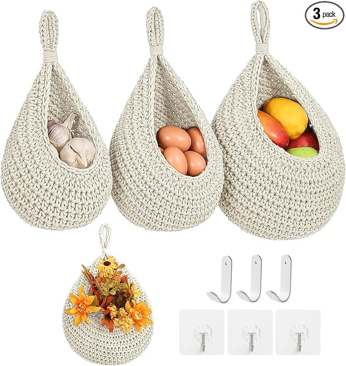 Boho Wall Hanging Fruit Baskets