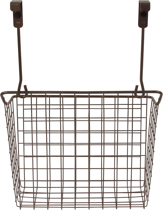 Spectrum Large Over Cabinet Door Organizer Bronze Wire Storage Basket