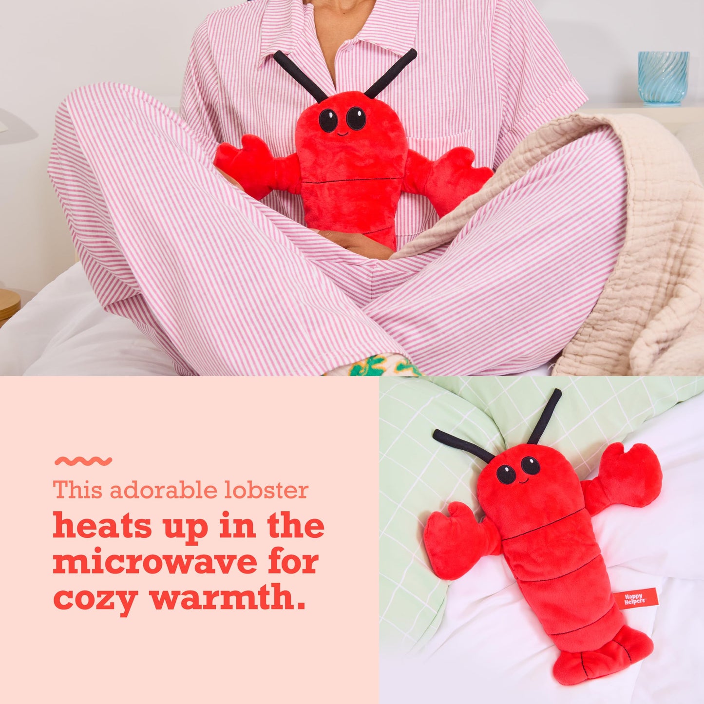Happy Helpers Octopus Plush — Menstruation Crustacean Plushies Cute Lavender Scented Heating Pad for Cramps