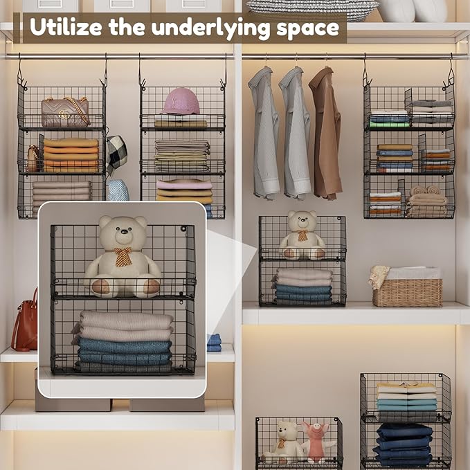 4 Tier Hanging Closet Organizer