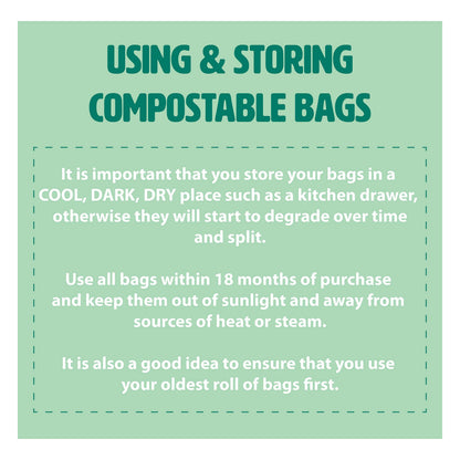 6 Litre x 150 All-Green Compostable Kitchen Caddy Liners - Food Waste Bin Liners - EN 13432-6L Bags