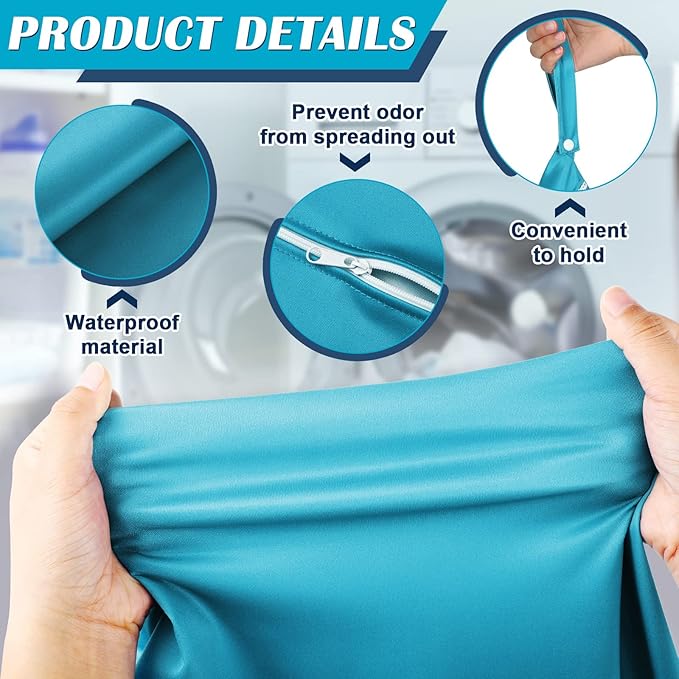 Shappy 2 Pcs Large Travel Laundry Bag Washable Waterproof Wet Dry Large Dirty