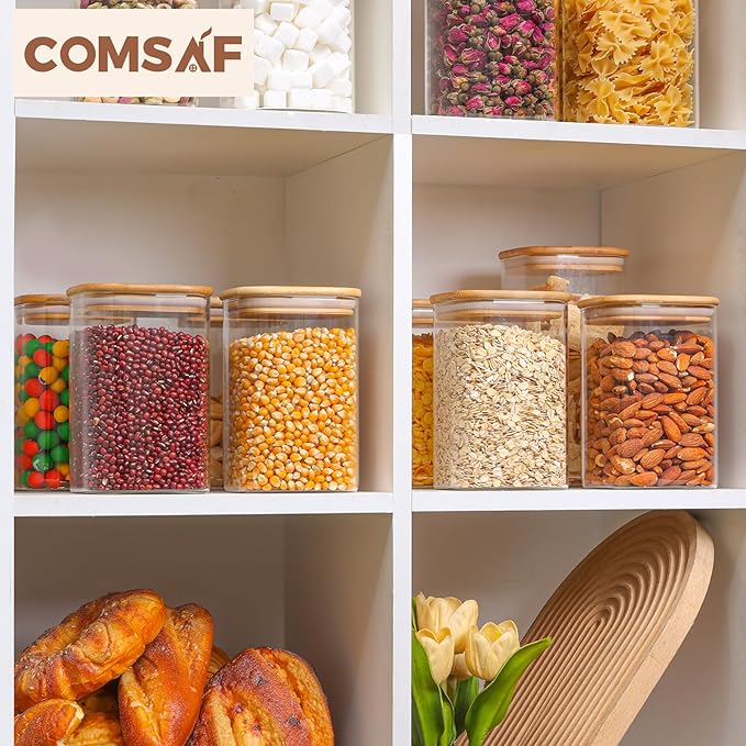 ComSaf 1.2 Qt Glass Storage Containers