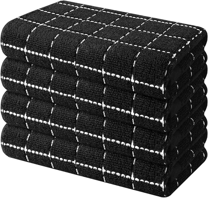 Mordimy 100% Cotton Terry Cloth Kitchen Towels, Super Soft and Absorbent Dish