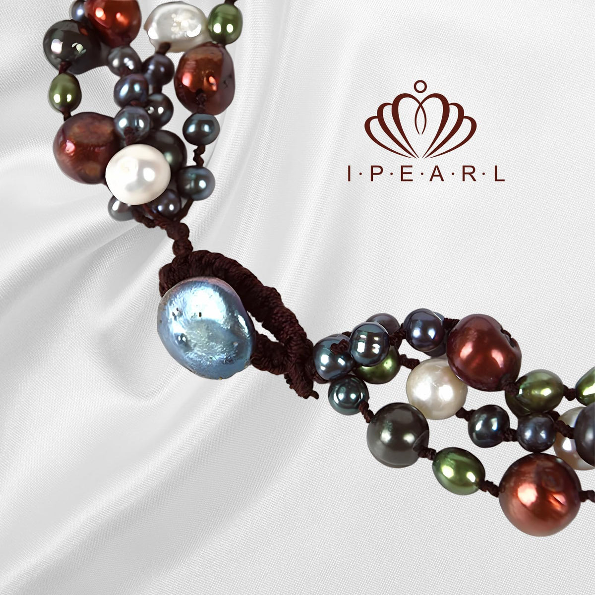 Handmade Freshwater Pearl Necklace – 4-Strand for Women 20" Elegant Long Adjustable Real Pearls Strand with Vintage Beaded Charms Baroque Pearl Luxury Jewelry Gift