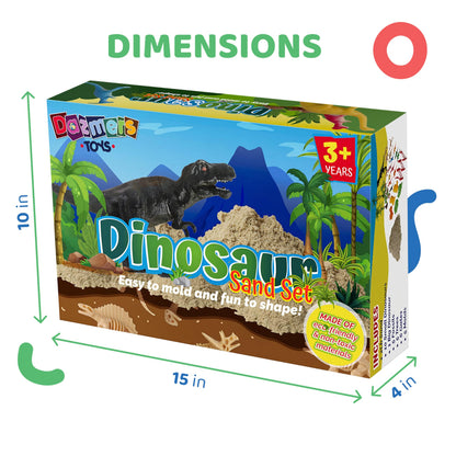 Dazmers DT6599 Dinosaur Kids Toys- Feels Like Magnetic Sand - Complete Set with MOlds and Toys - Safe, Sensory, for Children