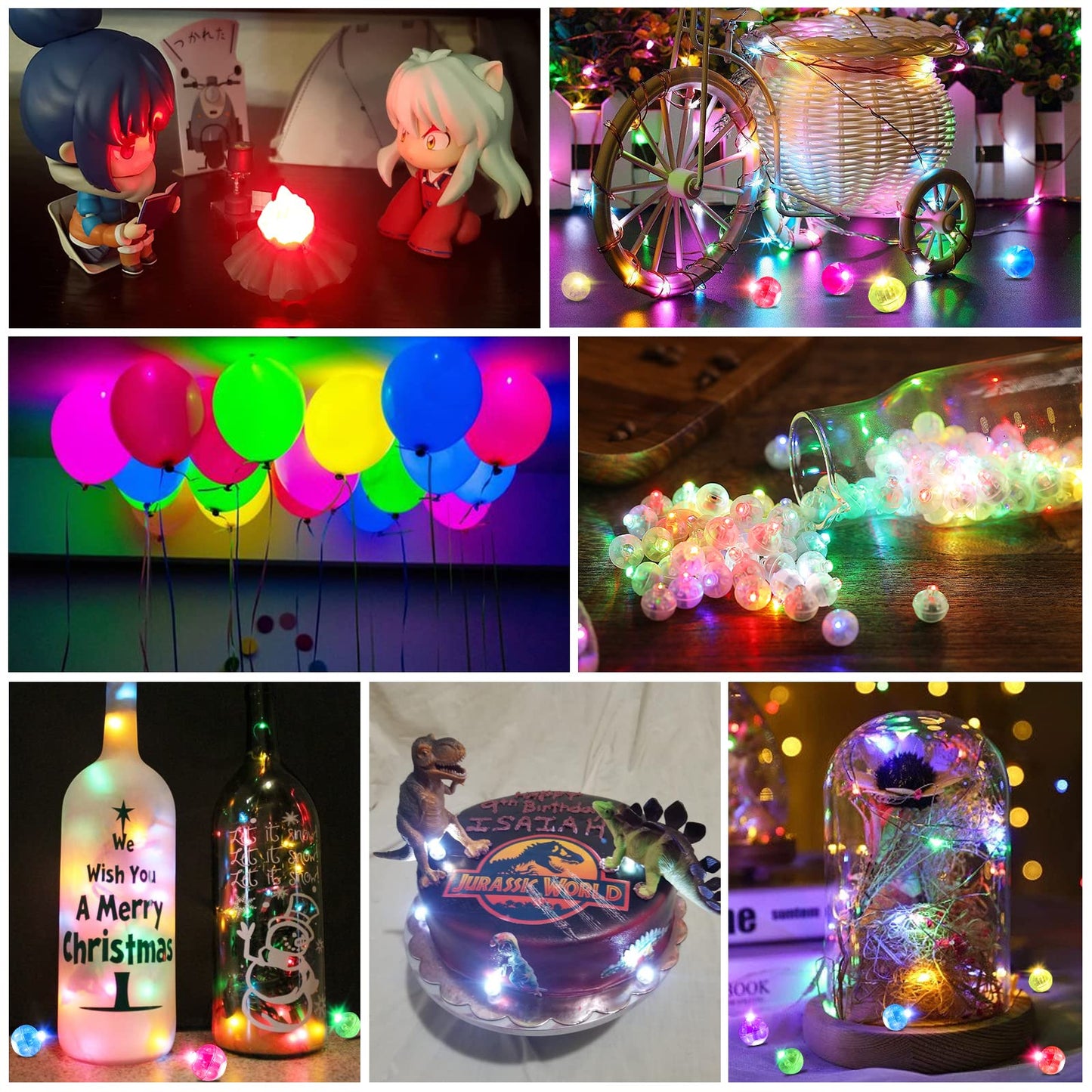 ZGWJ 100PCs Balloon Lights Mini, Battery Powered, Long Standby Time Waterproof Led Round Light for Birthday Party Paper Lantern Balloon Easter Eggs Wedding Christmas Halloween Decorations