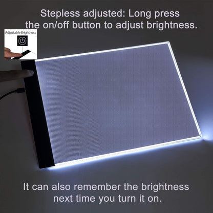 Ultra-Thin Portable A4 LED Light Box Tracer w/USB Cable Dimmable Brightness LED Artcraft Tracing Light Box Light Pad for Artists Drawing Sketching Animation Stencilling X-ray Viewing