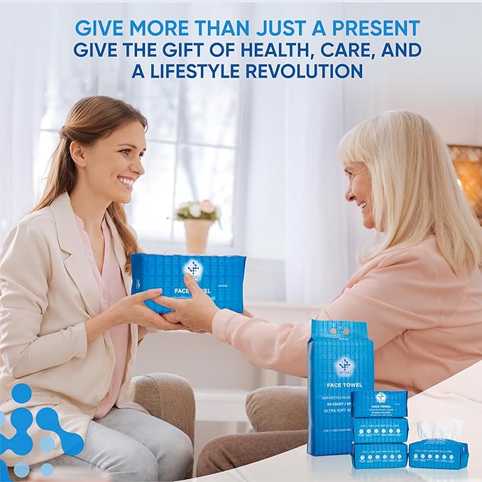 WITHU Disposable Face Towels, Ultra Soft, Biodegradable Makeup Remover Wipes