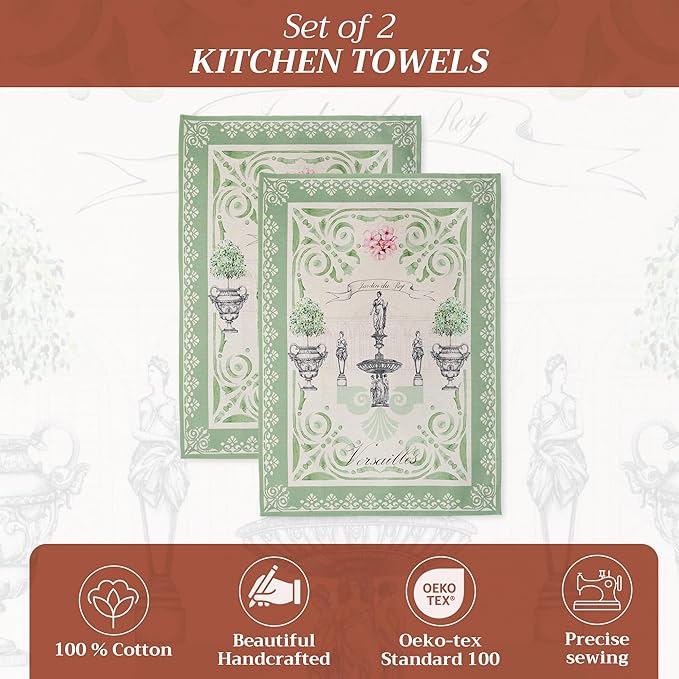 Maison d' Hermine Kitchen Towels Set of 2 100% Cotton 27.50" x 20" Reusable