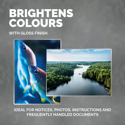 Fellowes Apex A4 Laminating Pouches, Glossy Finish, 100 Sheets - Super-Flex - Ideal for Notices and Photos