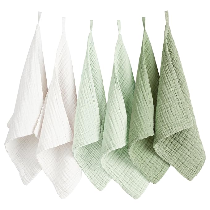 Konssy 6 Pack Face Cloths, Soft Wash Cloth