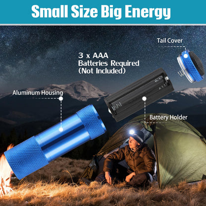 VIHOSE 48 Pcs Mini Flashlights Bulk, Bright Aluminum Handheld Flash Light with Lanyard, Small LED Flashlights for Kids Night Reading Emergency Hurricane Camping Hiking Party Favors(Bright Color)