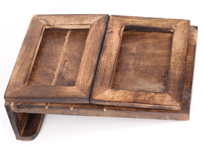 ARTISENIA Hand-Carved Tree of Life Cookbook Stand - Adjustable & Foldable Reading Holder/Kitchen/Office/Desk