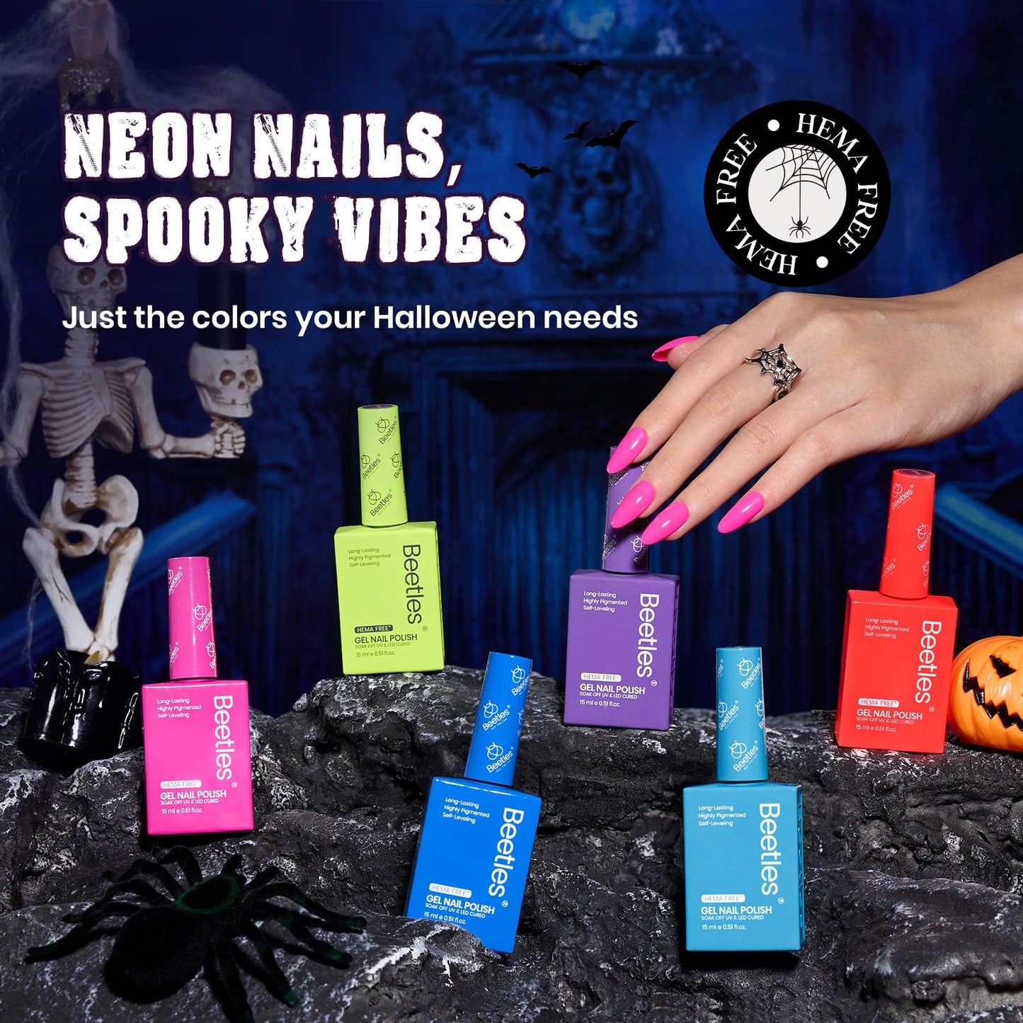 Beetles Gel Nail Polish Kit with U V Light -54 Pcs Gel Nail Kit Four Seasons Glow 32 Colors Set with Base Matte & Glossy Top Coat Soak Off Home DIY Manicure Nails Beginners Gifts for Women Teen Girls