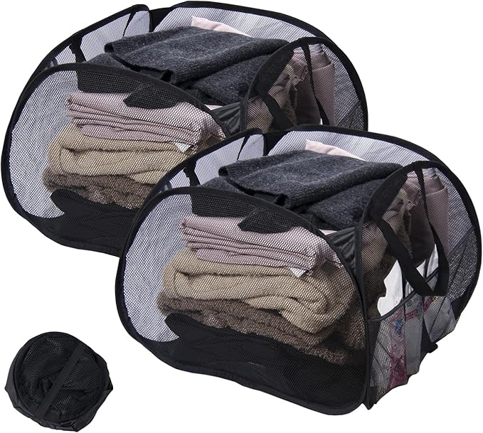 Collapsible Laundry Basket, 90L Foldable Pop-up Laundry Hamper