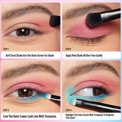 Tintark 30 Colors Makeup Eyeshadow Palette for Beauty & Matte Metallic Shimmer Pearl Glitter Eye Shadow Pallet & Rainbow Colorful Eye Makeup for Girls & Highly Pigment Eyeshadow Cosmetics
