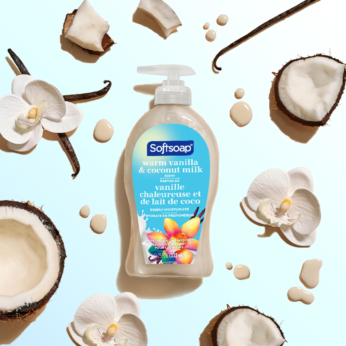 Softsoap Warm Vanilla & Coconut Milk Scent Liquid Hand Soap, Moisturizing Liquid Hand Soap, 11.25 Ounce, 6 Pack