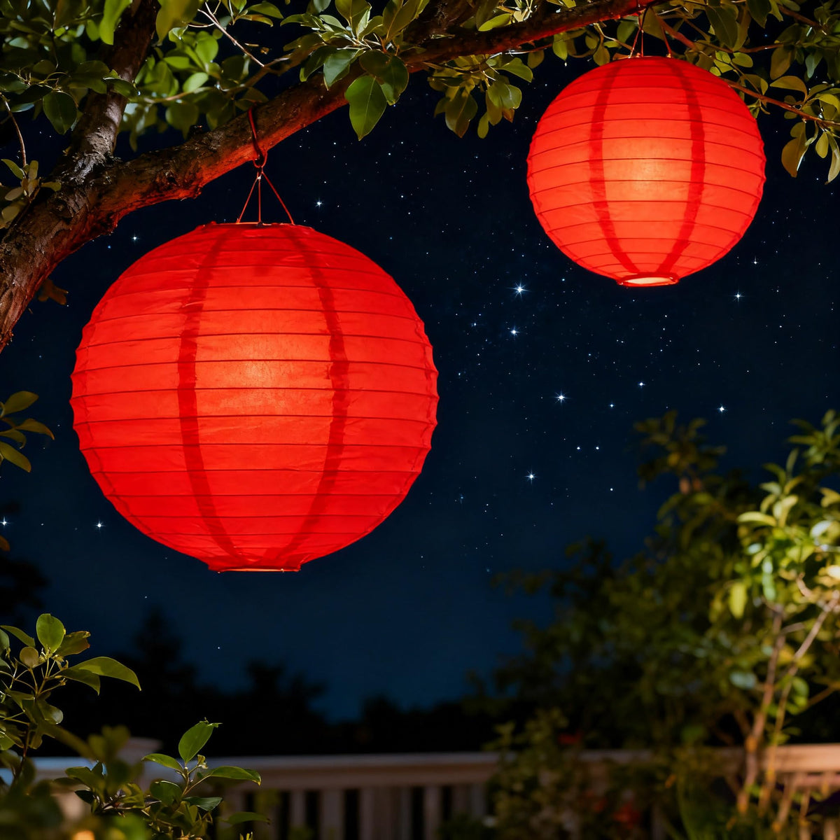25 Pack Paper Lanterns, Sizes of 4", 6", 8", 10", 12", Hanging Lanterns Decorations Ball Lanterns for Home Decoration, Birthday Party and Wedding Decorations (Red)