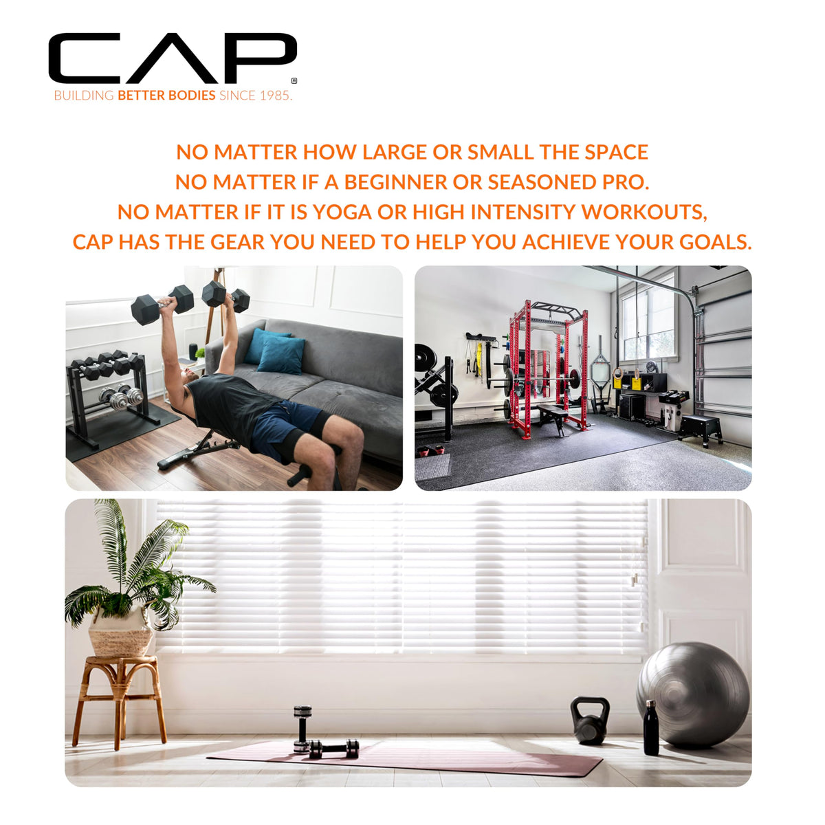 CAP Barbell 75 LB Classic Olympic 2-Inch Cast Iron Weight Plate Set | Black