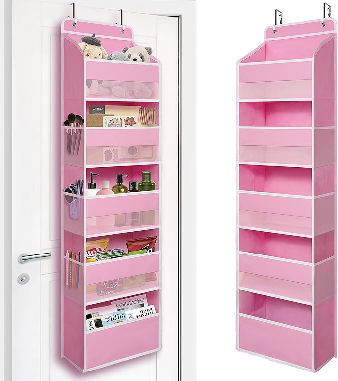 Over Door Organizer with 5 Large Pockets, Heavy Duty Hanging Organizer Storage