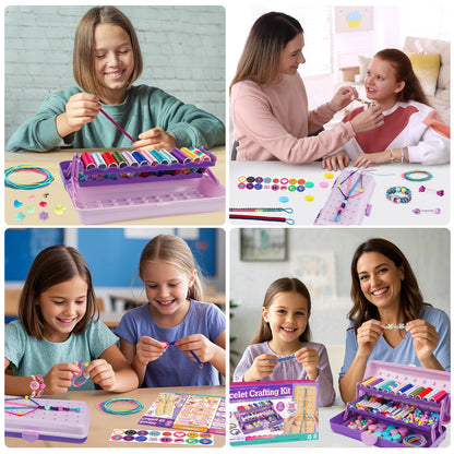 TingingYuli Friendship Bracelet Making Kit for Girls 8-12, DIY String Bracelet Maker with 3-Layer Storage Box, Arts and Crafts for Kids Ages 6-12, Easter Christmas Birthday Gift Set