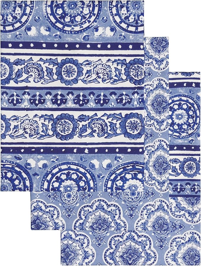 Maison d' Hermine Kitchen Towels Set of 3 100% Cotton 27.50" x 20" Reusable