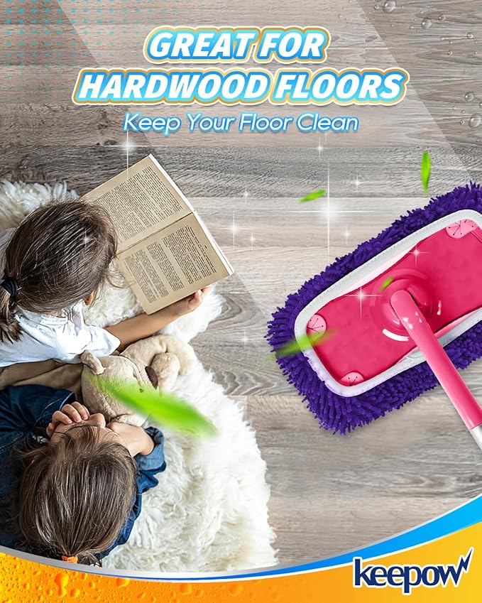 8Pcs Reusable Microfiber Mop Pads Compatible