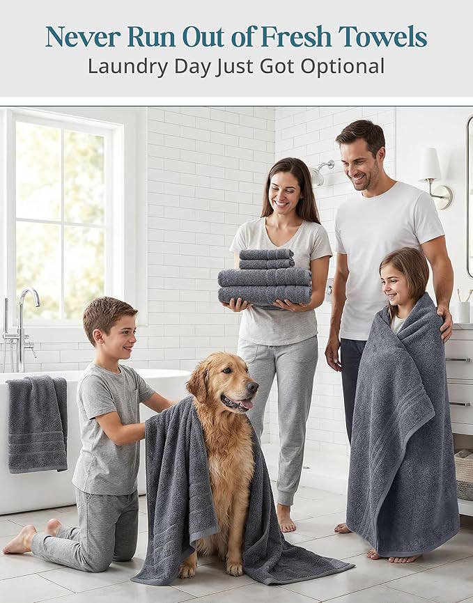 24-Piece Premium Towel Sets for Bathroom
