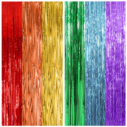 2 Pack Pink Backdrop Party Decorations Tinsel Curtain Party Backdrop Foil Fringe Birthday Decorations Photo Booth Streamer Backdrop Pink Theme Bachelorette Graduation Decor