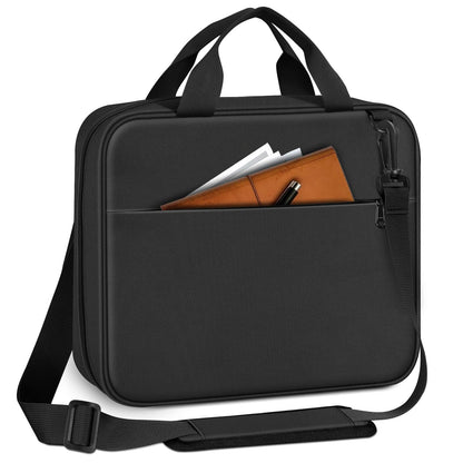 FINPAC Extra Large Bible Cover, Carrying Book Case Church Bag Bible Protective with Handle and Zippered Pocket, Gift for Men Women, Black
