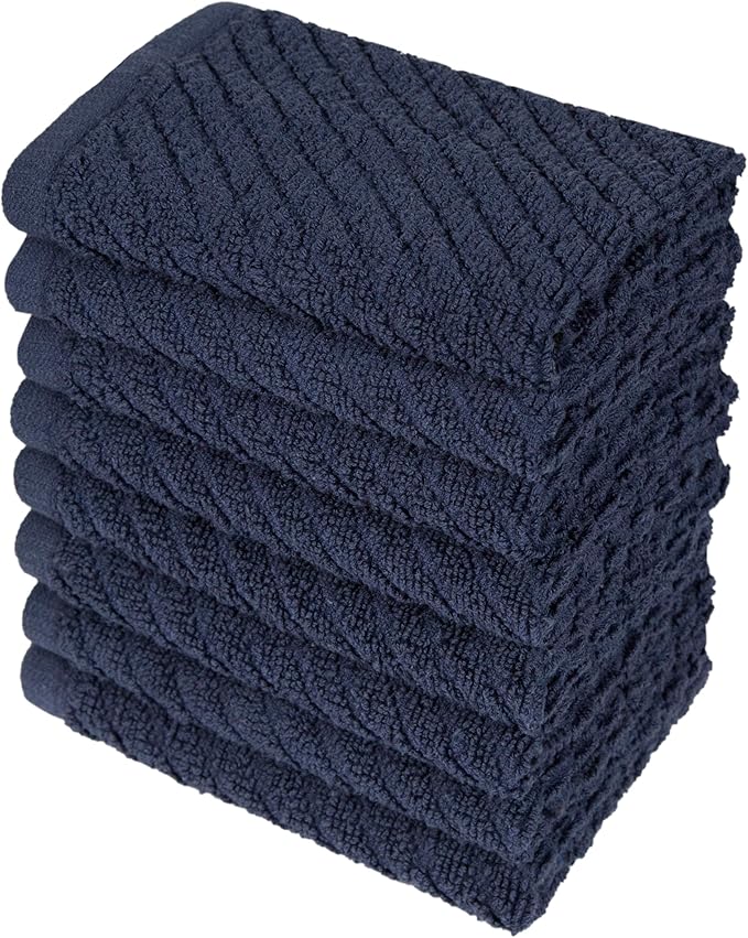 Bumble Towels Premium Kitchen Dish Cloths | 8 Pack | Diagonal Deluxe Dish Cloth