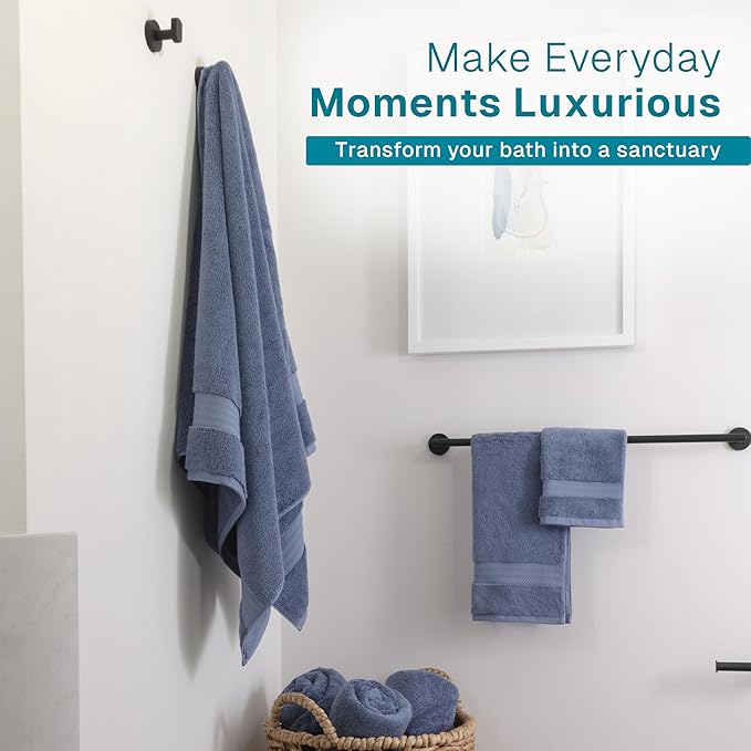 100% Organic Cotton Bath Towel Set | Bathroom Luxury Towel Set of 6 | GOTS