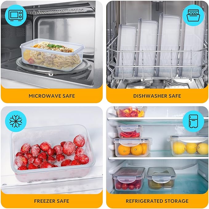 34 PCS Food Storage Containers