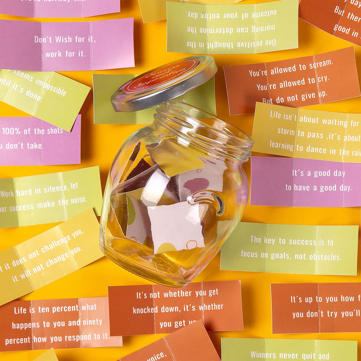 Success and Inspiration Jar, Positive and Motivated Quotes Jar, Gifts for Friends Female, Birthday Gifts for Friends Female - Going Away, Employee Appreciation, Thinking of You Gift for Friends, Women